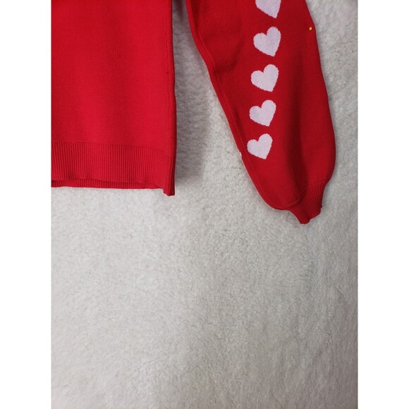 Kaily K Women Sweater Small Red Printed Viscose Blend Long Sleeve Vneck Cardigan - Picture 14 of 16